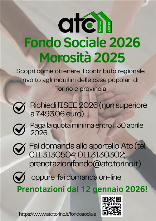 Fondo Sociale 2026 - Morosità 2025