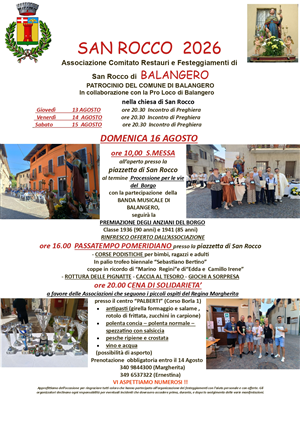 San Rocco 2026